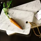 Tagliere in Marmo Bianco di Carrarra di Design Made in Italy - Masha Viadurini