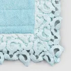 Tappeto per Bagno in Spugna Cotone e Lino con Pizzo Poema 2 Colori - Cuorotto Viadurini