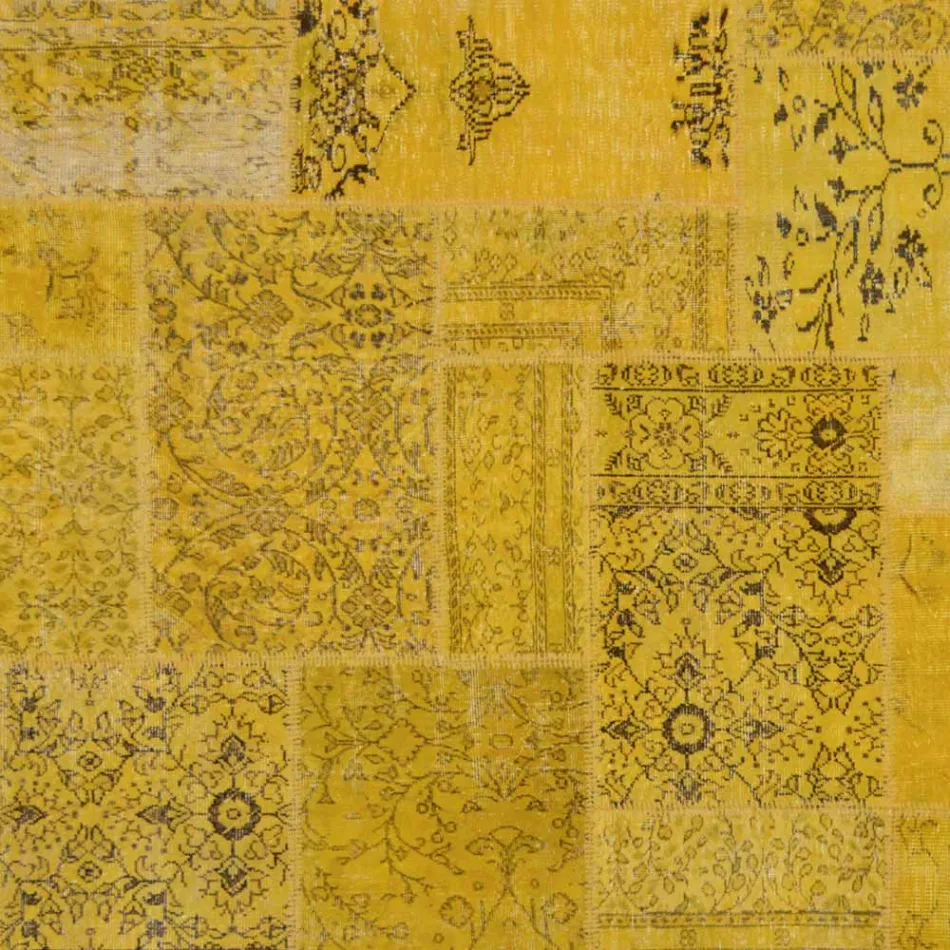 Tappeto Salotto Artigianale in Patchwork Annodato a Mano in Turchia - Raimund Viadurini