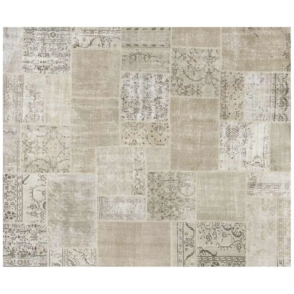 Tappeto Salotto Artigianale in Patchwork Annodato a Mano in Turchia - Raimund Viadurini
