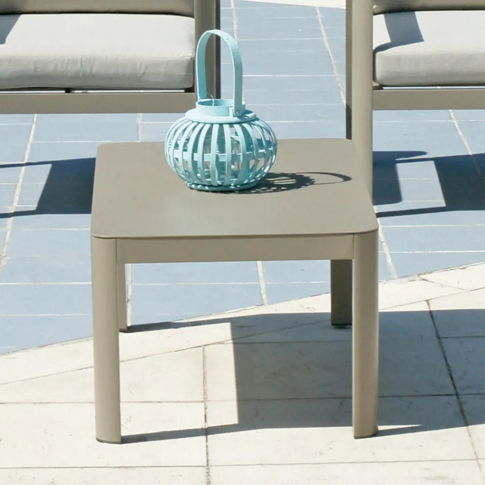 Tavolino 100x55 cm da Giardino in Alluminio di Diverse Finiture - Topolino Viadurini