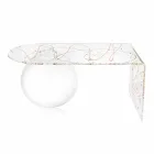 Tavolino a ponte moderno in plexiglass realizzato in Italia, Bolly Viadurini