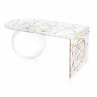 Tavolino a ponte moderno in plexiglass realizzato in Italia, Bolly Viadurini