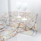 Tavolino a ponte moderno in plexiglass realizzato in Italia, Bolly Viadurini