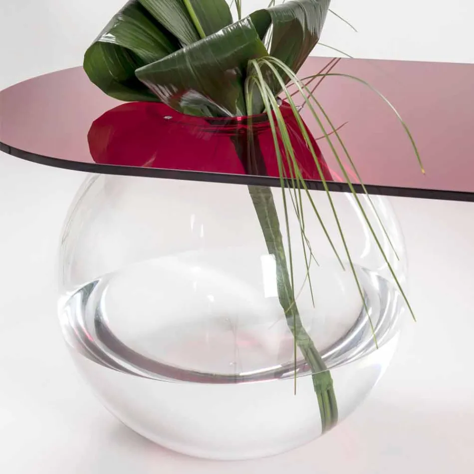 Tavolino a ponte moderno in plexiglass realizzato in Italia, Bolly Viadurini