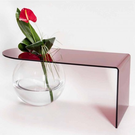 Tavolino a ponte moderno in plexiglass realizzato in Italia, Bolly Viadurini