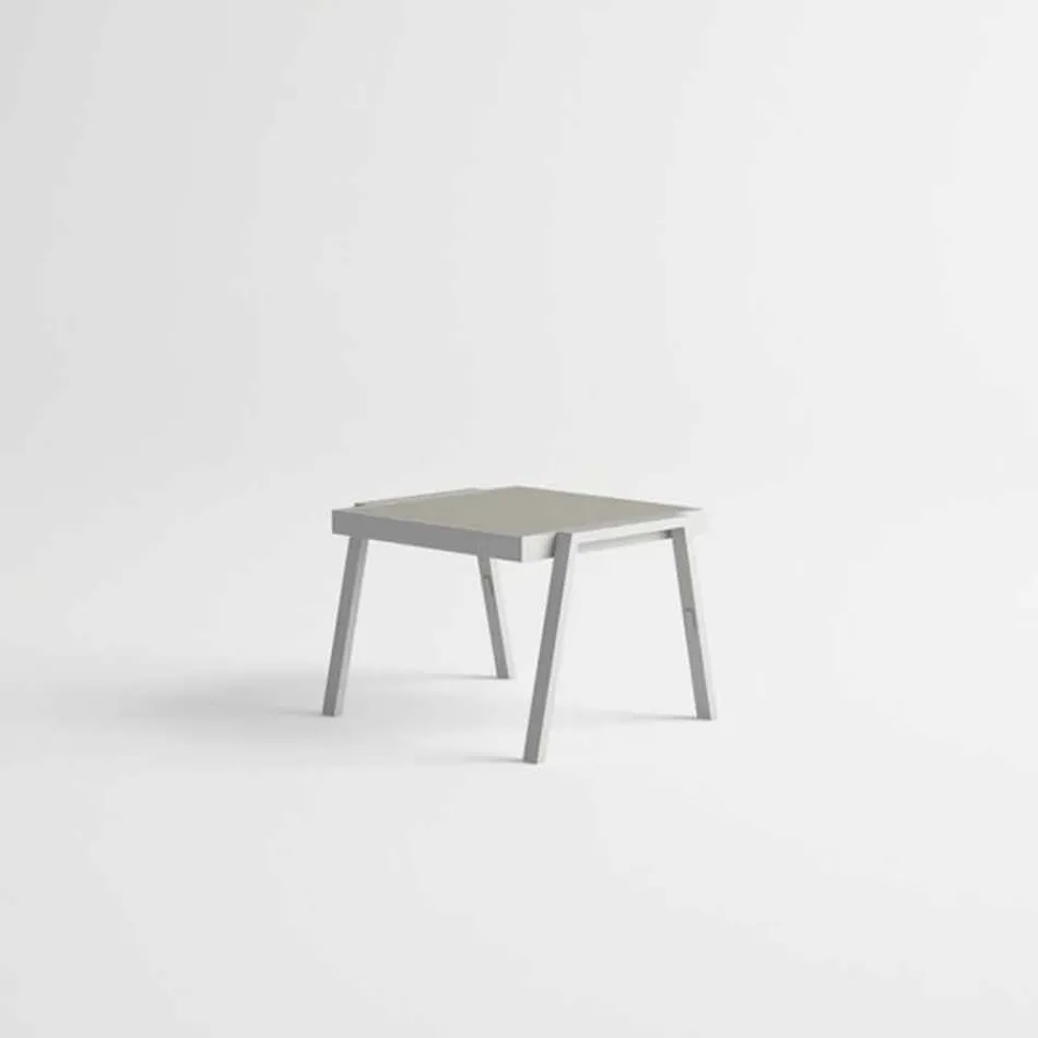 Tavolino Basso da Esterno in Alluminio e Laminato di Design Moderno - Carmine2 Viadurini