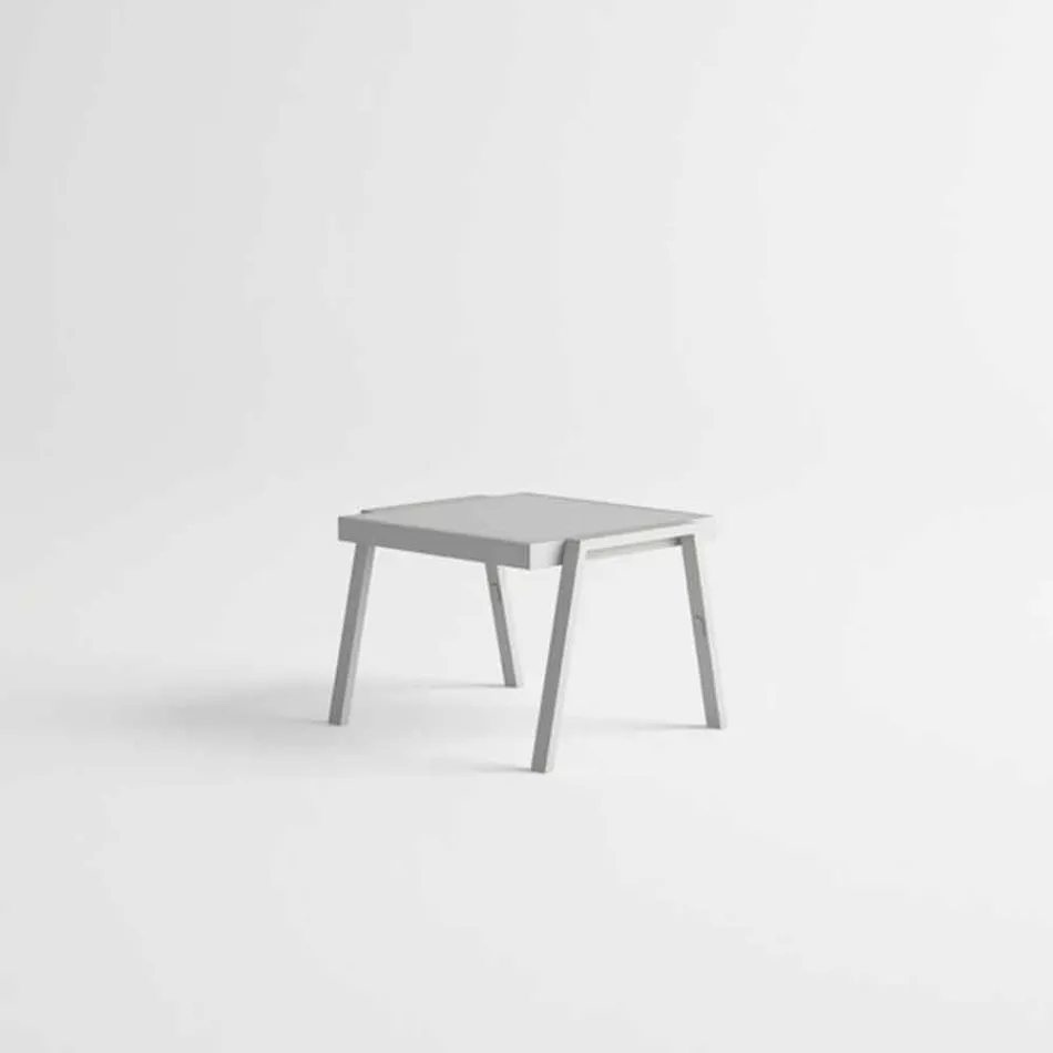 Tavolino Basso da Esterno in Alluminio e Laminato di Design Moderno - Carmine2 Viadurini