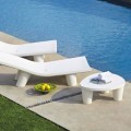 Tavolino basso da giardino Slide Low Lita Table in polietilene e vetro