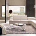 Tavolino bianco design moderno in vetro e Solid Surface Continuum
