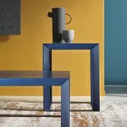 Tavolino Caffè da Salotto in Metallo di Design Quadrato 2 Dimensioni - Josyane Viadurini