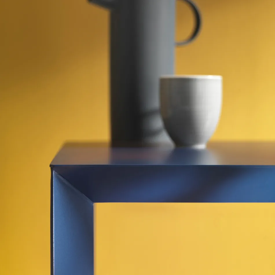 Tavolino Caffè da Salotto in Metallo di Design Quadrato 2 Dimensioni - Josyane Viadurini