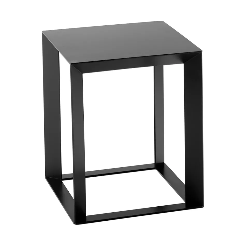 Tavolino Caffè da Salotto in Metallo di Design Quadrato 2 Dimensioni - Josyane Viadurini