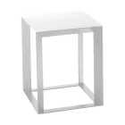 Tavolino Caffè da Salotto in Metallo di Design Quadrato 2 Dimensioni - Josyane Viadurini