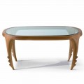 Tavolino cocktail design moderno in legno L 97x P68 cm Cecilia
