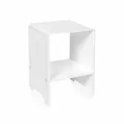 Tavolino / comodino bianco design moderno Mimi, made in Italy Viadurini