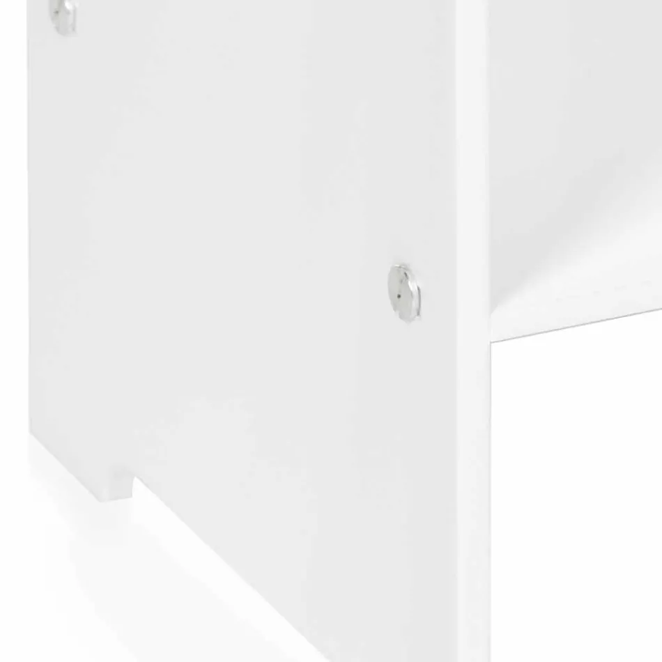 Tavolino / comodino bianco design moderno Mimi, made in Italy Viadurini