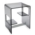 Tavolino Comodino in Plexiglass Trasparente o Fumè Made in Italy - Lollao