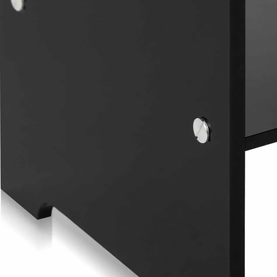 Tavolino / comodino nero design moderno Mimi, made in Italy Viadurini