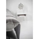 Tavolino Comodino Riciclabile in Plexiglass Trasparente e Legno - Pascoli Viadurini