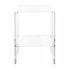 Tavolino / comodino trasparente design moderno Mimi, made in Italy Viadurini