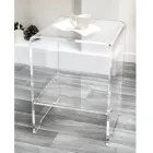 Tavolino / comodino trasparente design moderno Mimi, made in Italy Viadurini