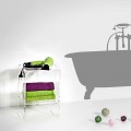 Tavolino / comodino trasparente design moderno Mimi, made in Italy