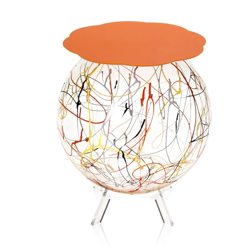 Tavolino Comodino Versatile in Plexiglass Colorato Riciclabile - Paolone Viadurini