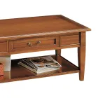 Tavolino con Cassetto e Ripiano in Legno Patinato Made in Italy - Tuoni Viadurini