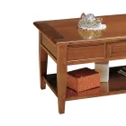 Tavolino con Cassetto e Ripiano in Legno Patinato Made in Italy - Tuoni Viadurini