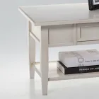 Tavolino con Cassetto e Ripiano in Legno Patinato Made in Italy - Tuoni Viadurini