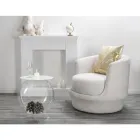 Tavolino / contenitore tondo bianco Biffy,design moderno made in Italy Viadurini