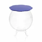 Tavolino / contenitore tondo blu Biffy,design moderno made in Italy Viadurini