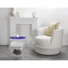 Tavolino / contenitore tondo blu Biffy,design moderno made in Italy Viadurini