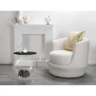 Tavolino / contenitore tondo nero Biffy,design moderno made in Italy Viadurini