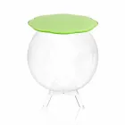 Tavolino / contenitore tondo verde Biffy,design moderno made in Italy Viadurini