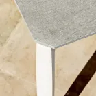 Tavolino da Caffè da Giardino in Alluminio e Piano in Gres 7 Finiture - Filomena Viadurini