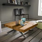 Tavolino da Caffè di Design Trasformabile in Legno Made in Italy - Vincenzo Viadurini