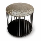 Tavolino da Caffè in Cristallo Forgiato e Metallo Made in Italy - Montebianco Viadurini