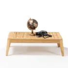 Tavolino da Esterno in Legno Teak Naturale - Jhon Viadurini