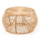Tavolino da Esterno in Rattan Naturale Intrecciato Completamente a Mano – Bellaria Viadurini