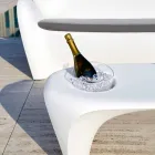 Tavolino da Esterno o Interno con Spumantiera, Design 2 Pezzi - Lily by Myyour Viadurini