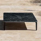 Tavolino da Esterno Quadrato in Alluminio e Gres di Alta Qualità - Filomena Viadurini