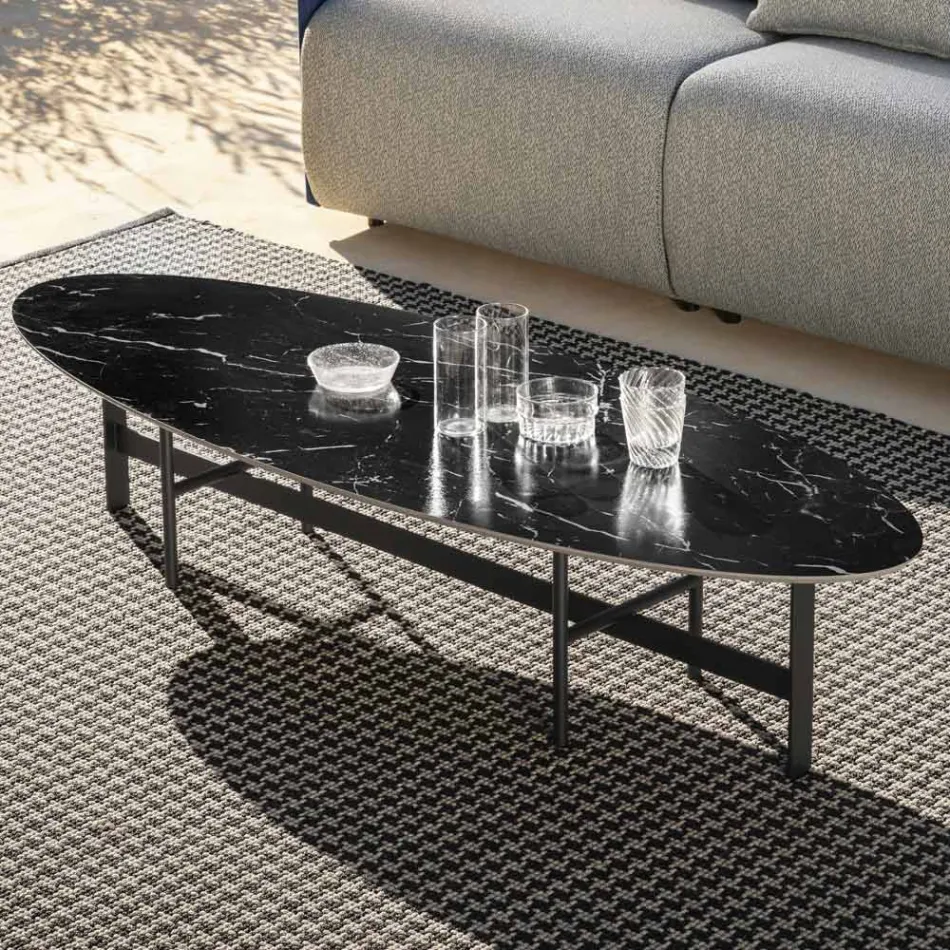 Tavolino da Esterno Struttura in Acciaio Made in Italy - Begin by Myyour Viadurini