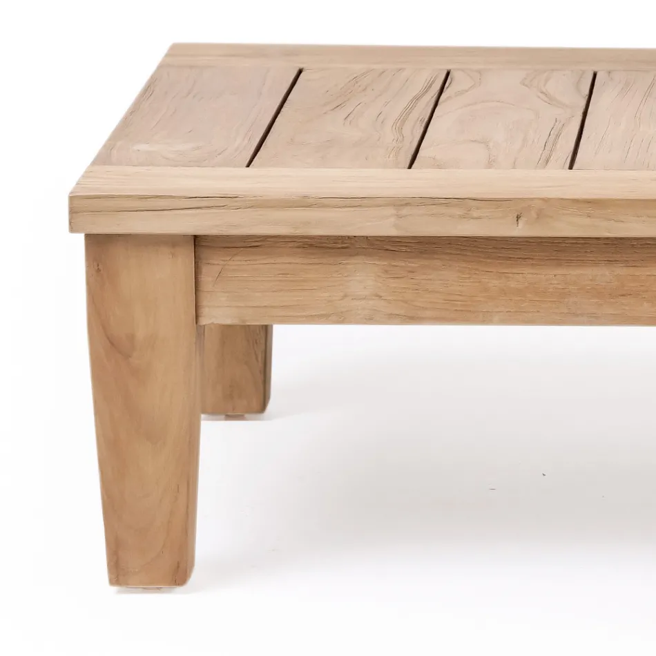 Tavolino da Giardino in Legno Teak Naturale - Artes Viadurini