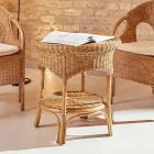 Tavolino da Giardino in Midollino Miele – Nathaniel Viadurini