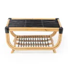 Tavolino da Giardino in Rattan Naturale Intrecciato a Mano – Catelyn Viadurini