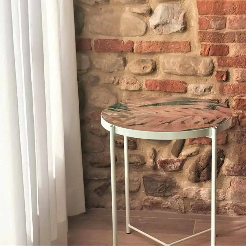 Tavolino da Interno o Esterno con Struttura in Metallo Made in Italy - Carim Viadurini