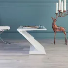 Tavolino da salotto bianco design moderno Zeta made in Italy Viadurini
