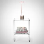 Tavolino da Salotto con 1 Ripiano in Plexiglass Trasparente Made in Italy - Mulan Viadurini